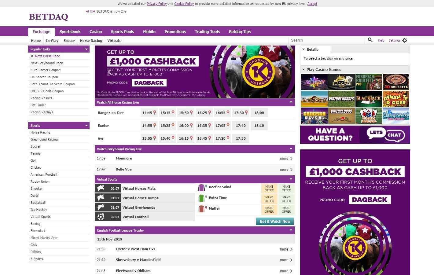 Betdaq mobile betting app siem offshore stock investing