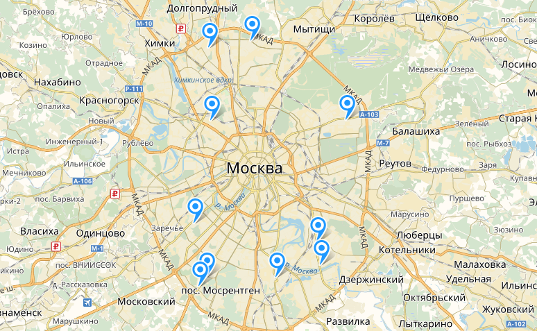1xbet - адреса в Москве