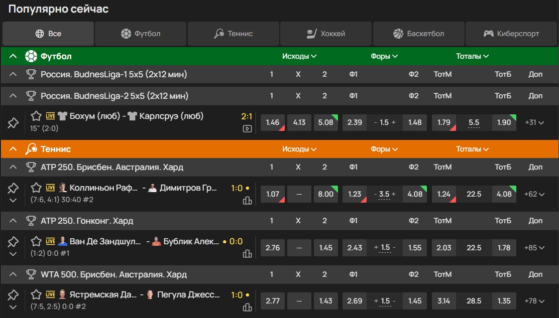 ставки Олимп