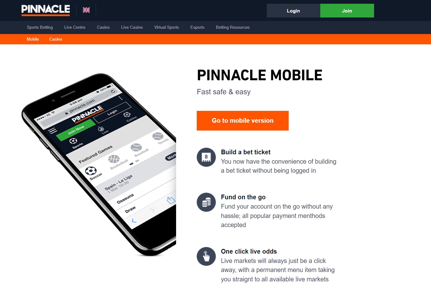 Мобильные приложения Pinnacle
