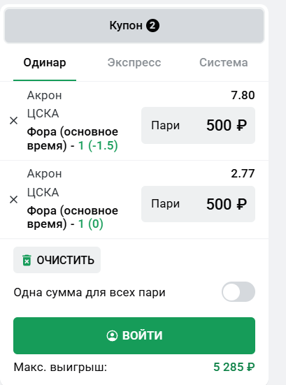 ставки на фору в леон