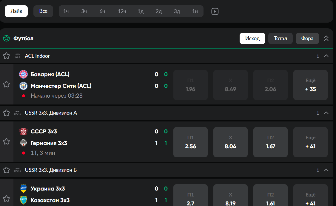 что такое исход в betboom