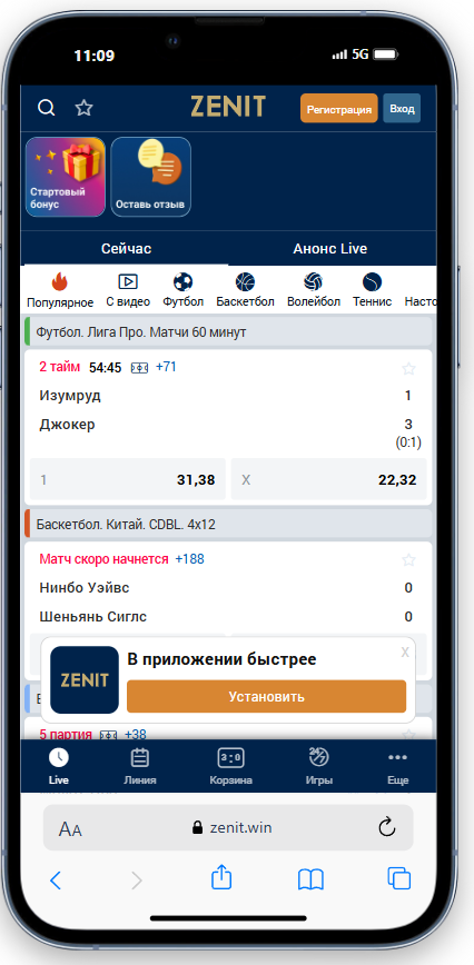 Зенит мобильное приложение