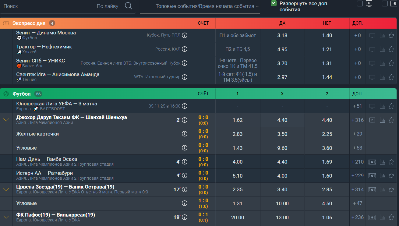 балтбет линия лайв