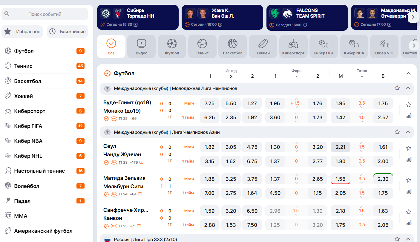 винлайн линия