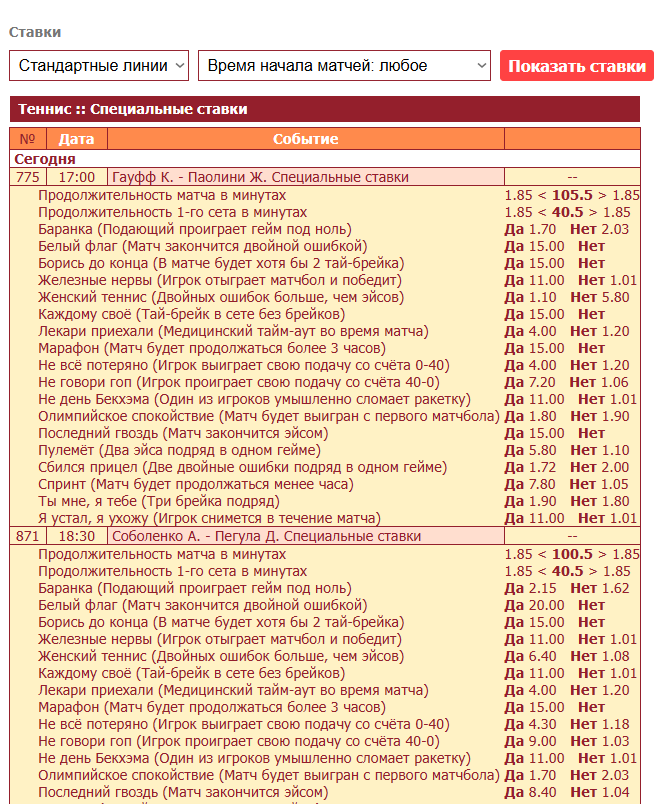 выиграть в Тенниси
