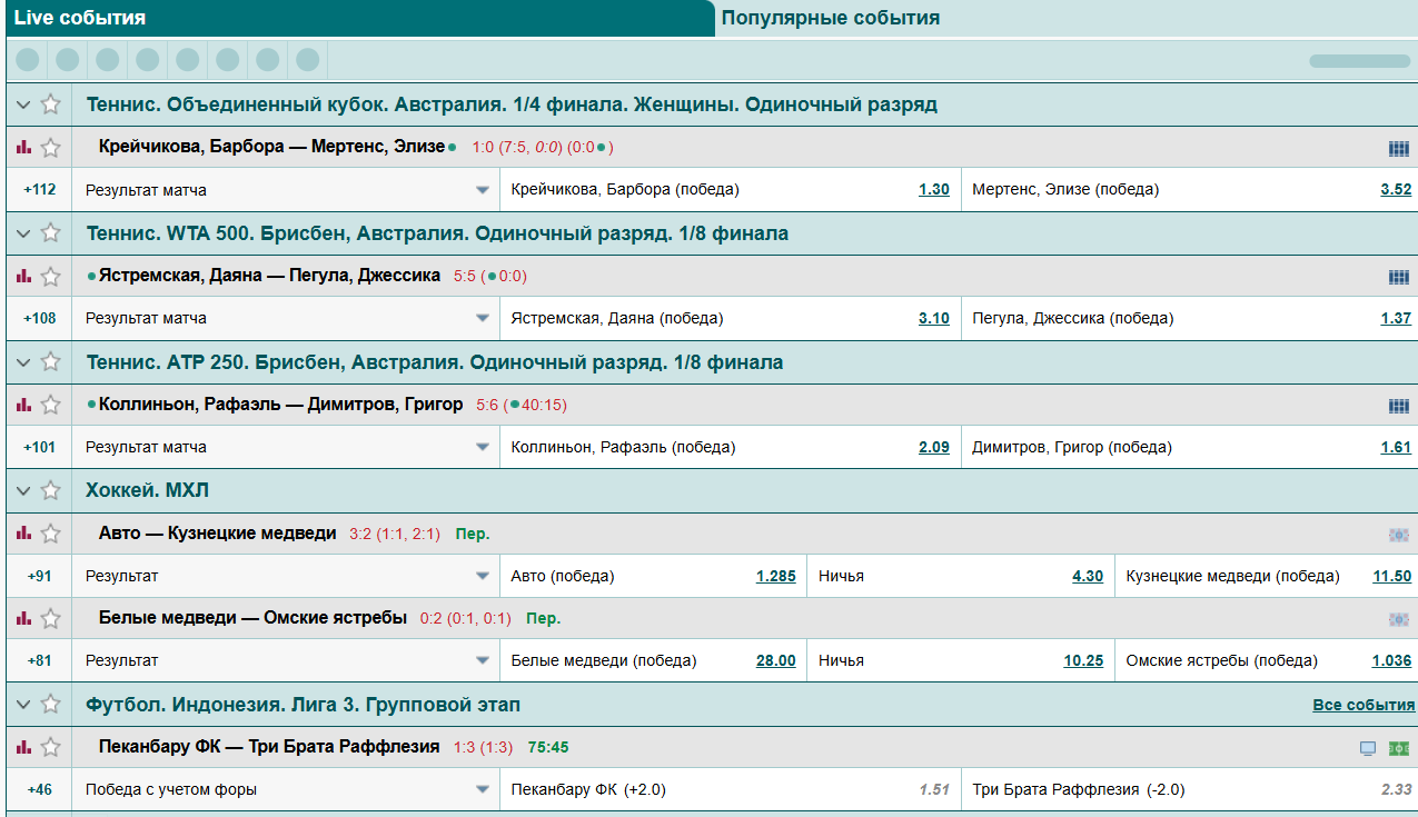 основное окно