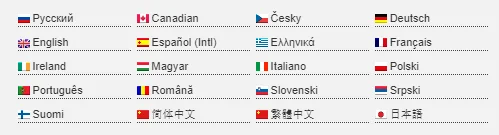 языковая панель на сайте