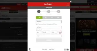 Регистрация на ладброкес