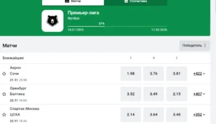 БК Леон линия ставок — события и коэффициенты